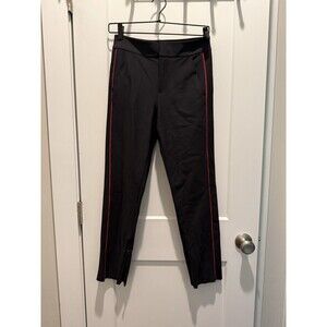 Athleta Women’s Stellar Novelty Trouser 6 Black Red Stripe